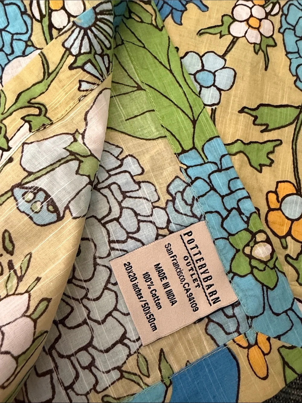 Pottery barn cotton napkins 20x20 (set of 2)